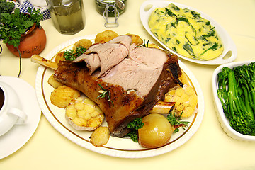 Image showing Carved Leg Of Lamb