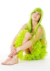 Image showing woman in green