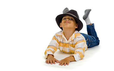 Image showing cut boy with hat