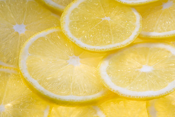 Image showing Background with lemon slices (illuminated from below)