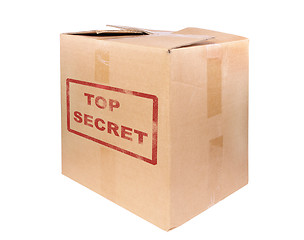 Image showing The big cardboard box