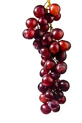 Image showing Red grapes on a white background