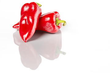 Image showing Red peppers on a white background