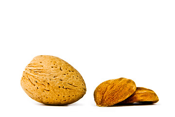 Image showing Almonds on a white background