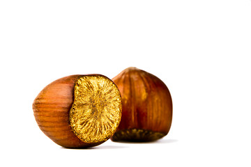 Image showing Hazelnuts on a white background