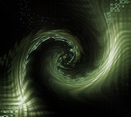 Image showing Abstract Green Twirl