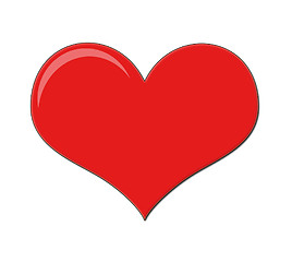 Image showing Bright Red Love Heart