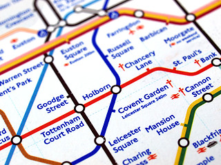 Image showing Tube map of London underground