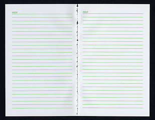 Image showing Blank notebook page