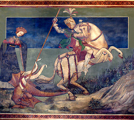 Image showing St George killing the drake