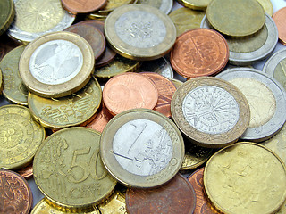 Image showing Euro coins background