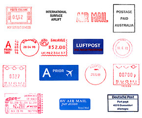 Image showing Postage meters stamps