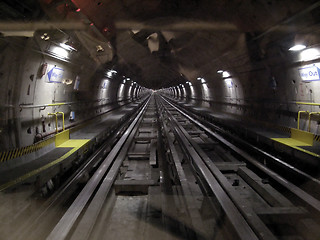 Image showing Tube underground subway metro tunnel