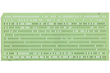 Image showing Punched card