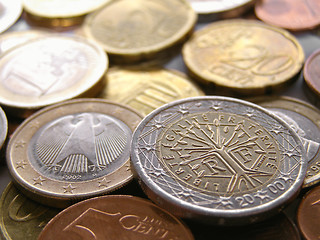 Image showing Euro coins background