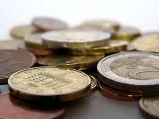 Image showing Euro coins background