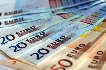 Image showing Euro notes