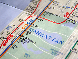 Image showing New York subway map