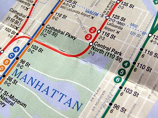 Image showing New York subway map