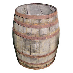 Image showing Wooden barrel cask