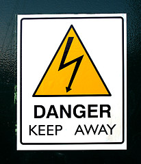 Image showing Danger keep away