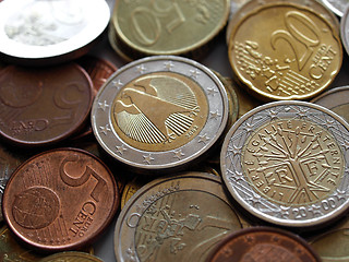 Image showing Euro coins background