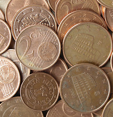 Image showing Euro coins background