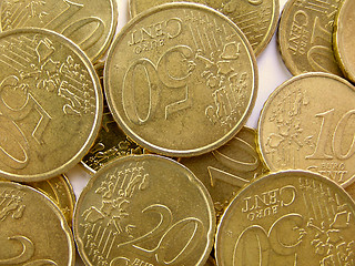 Image showing Euro coins background