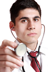 Image showing Doctor with stethoscope