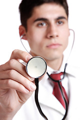 Image showing Doctor with stethoscope