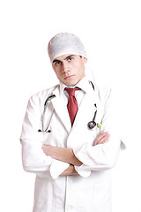 Image showing Doctor with stethoscope