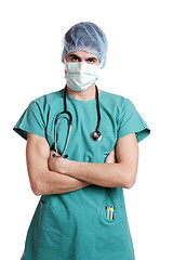 Image showing Doctor with stethoscope