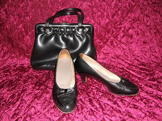 Image showing vintage purse and shoes