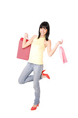 Image showing happy woman with shopping bags