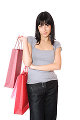 Image showing happy woman with shopping bags