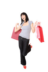 Image showing happy woman with shopping bags