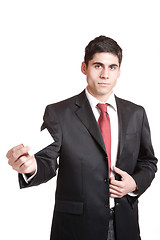 Image showing Businessman presenting card 