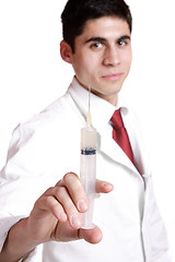 Image showing doctor holding syringe