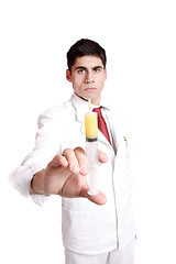 Image showing doctor holding syringe