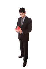 Image showing a businessman with a gift