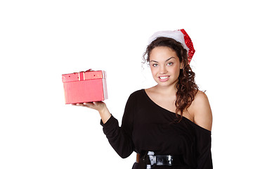 Image showing Girl Holding Christmas Gift