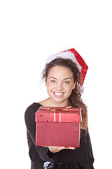 Image showing Girl Holding Christmas Gift