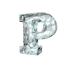 Image showing frozen letter P