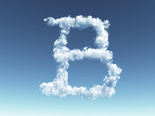 Image showing cloudy letter B