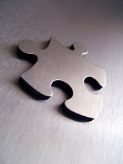 Image showing Metallic jigsaw