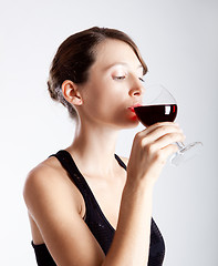 Image showing Drinking wine