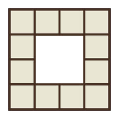 Image showing Frame brown beige