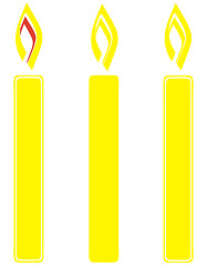 Image showing Three candles