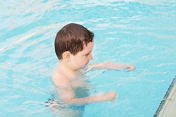 Image showing Little boy in water