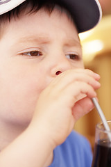 Image showing Boy with cold drink